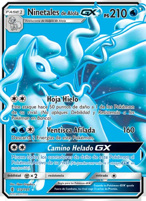 Alolan Ninetales GX [Ice Blade | Blizzard Edge | Ice Path GX]