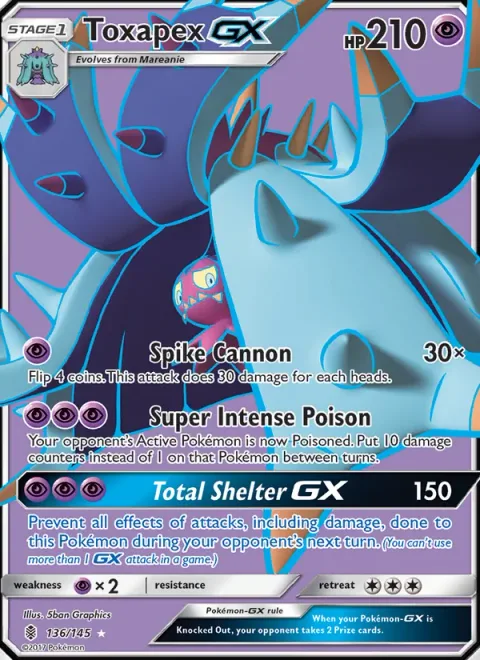 Toxapex GX [Spike Cannon | Ultra-Toxic Poison | Total Shelter GX]