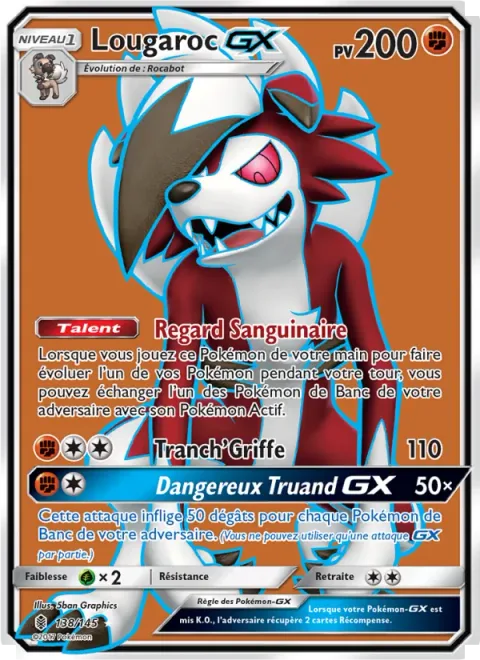 Lycanroc GX [Bloodthirsty Eyes | Claw Slash | Dangerous Rogue GX]