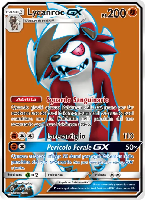 Lycanroc GX [Bloodthirsty Eyes | Claw Slash | Dangerous Rogue GX]