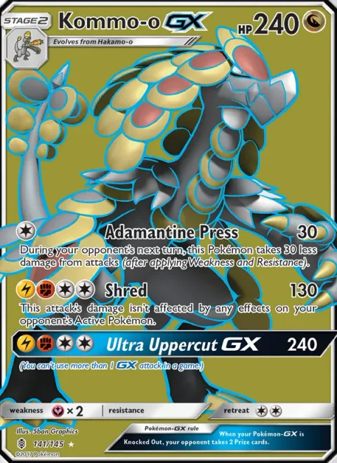 Kommo-o GX [Adamantine Press | Shred | Ultra Uppercut GX]