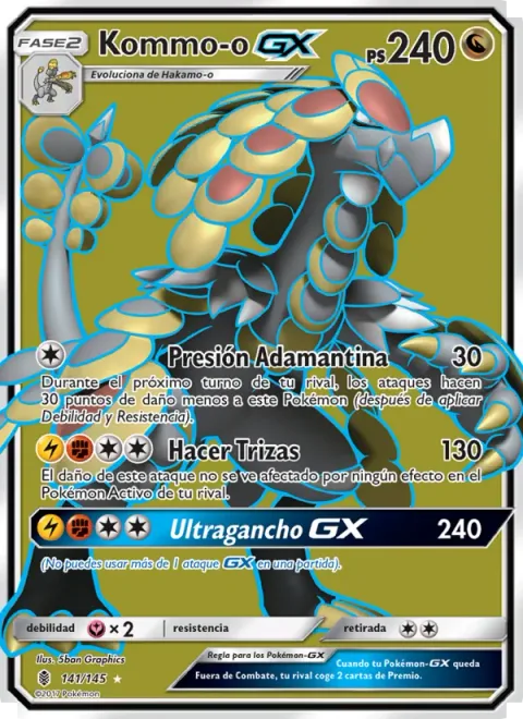 Kommo-o GX [Adamantine Press | Shred | Ultra Uppercut GX]