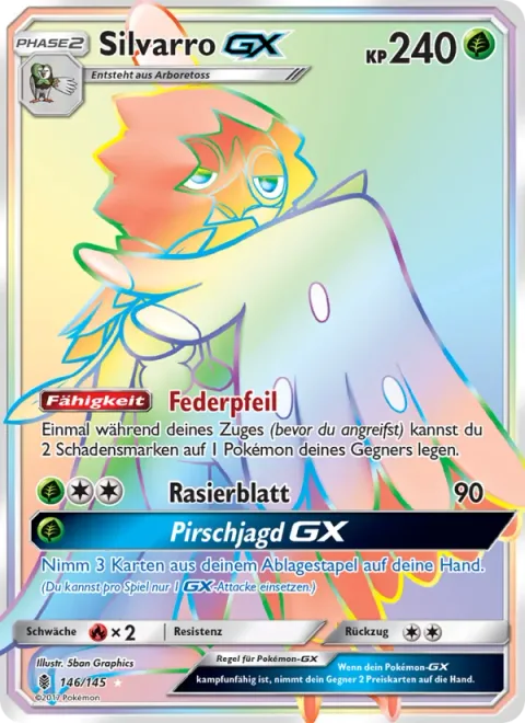 Decidueye GX [Feather Arrow | Razor Leaf | Hollow Hunt GX]