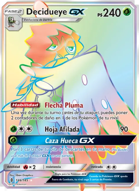 Decidueye GX [Feather Arrow | Razor Leaf | Hollow Hunt GX]