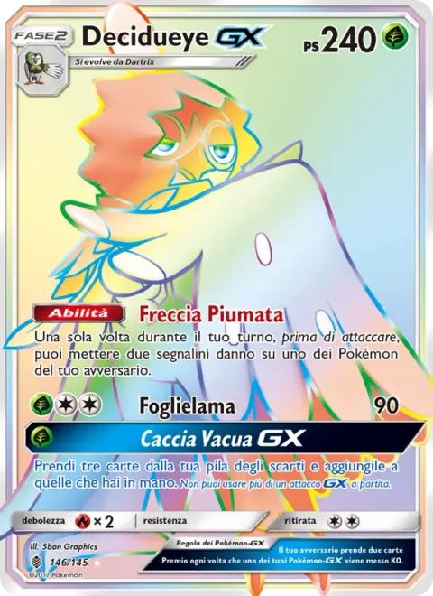 Decidueye GX [Feather Arrow | Razor Leaf | Hollow Hunt GX]