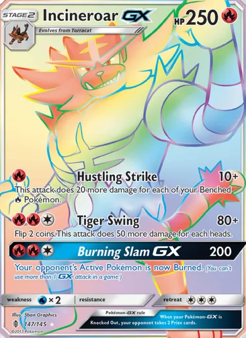 Incineroar GX [Hustling Strike | Tiger Swing | Burning Slam GX]
