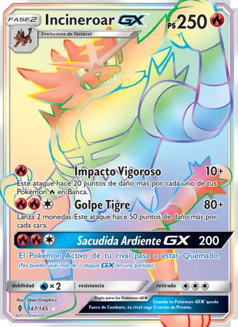 Incineroar GX [Hustling Strike | Tiger Swing | Burning Slam GX]
