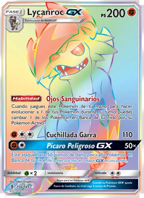 Lycanroc GX [Bloodthirsty Eyes | Claw Slash | Dangerous Rogue GX]