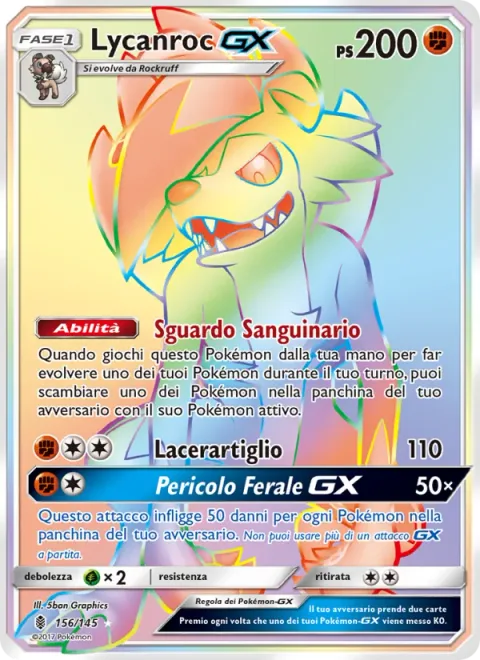Lycanroc GX [Bloodthirsty Eyes | Claw Slash | Dangerous Rogue GX]