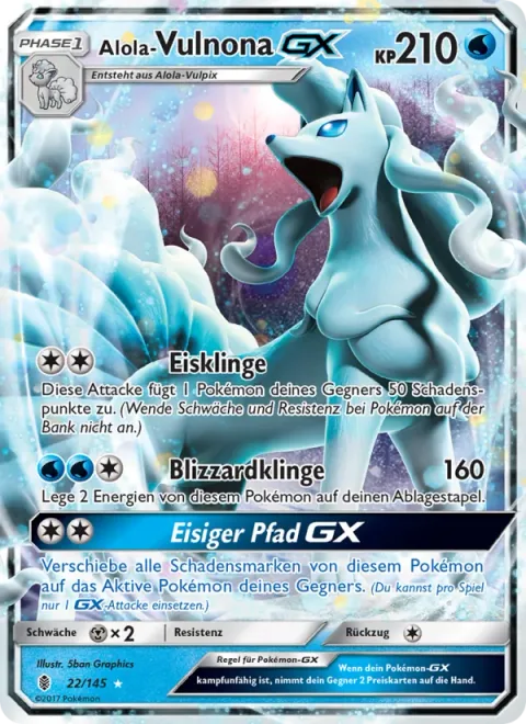 Alolan Ninetales GX [Ice Blade | Blizzard Edge | Ice Path GX]