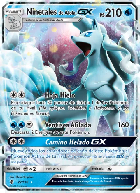 Alolan Ninetales GX [Ice Blade | Blizzard Edge | Ice Path GX]