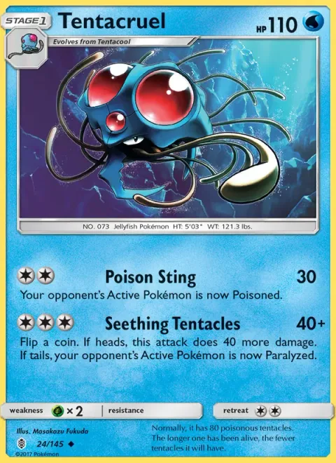 Tentacruel [Poison Sting | Seething Tentacles]