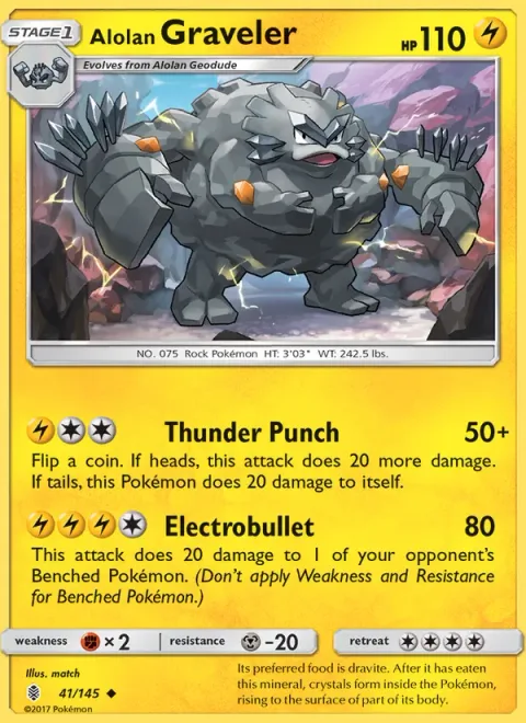 Alolan Graveler [Thunder Punch | Electrobullet]