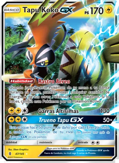 Tapu Koko GX [Aero Trail | Sky-High Claws | Tapu Thunder GX]