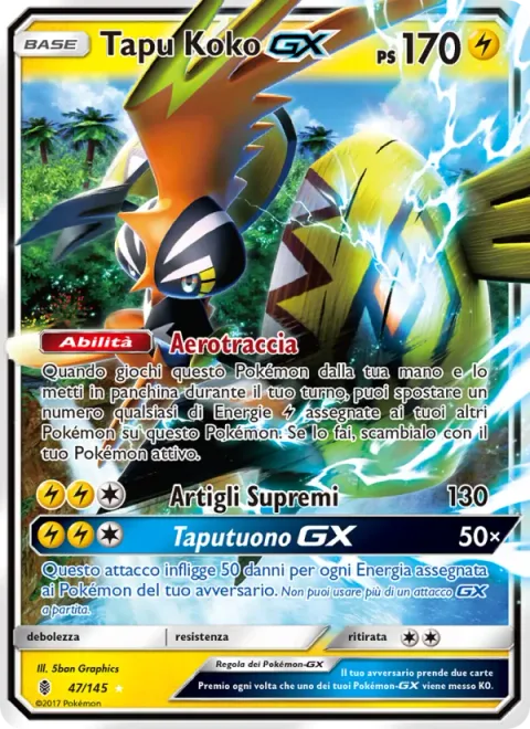 Tapu Koko GX [Aero Trail | Sky-High Claws | Tapu Thunder GX]