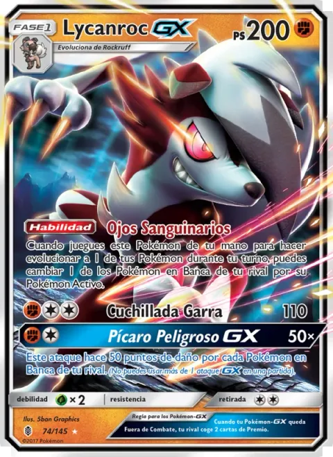 Lycanroc GX [Bloodthirsty Eyes | Claw Slash | Dangerous Rogue GX]