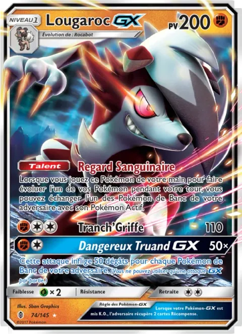 Lycanroc GX [Bloodthirsty Eyes | Claw Slash | Dangerous Rogue GX]