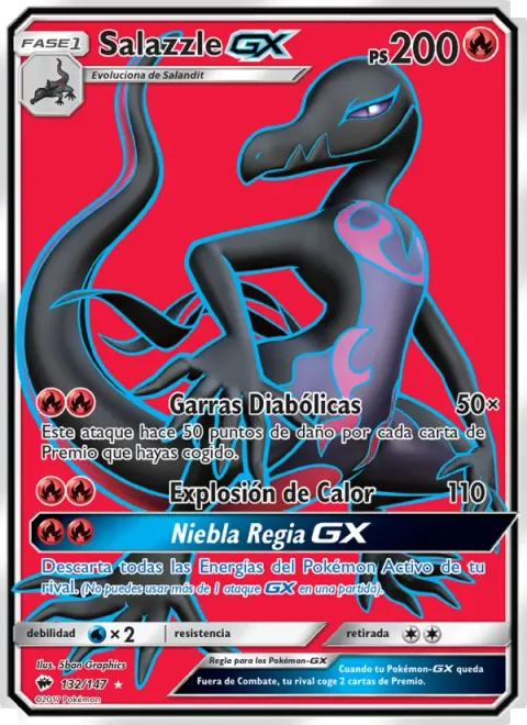 Salazzle GX [Diabolical Claws | Heat Blast | Queen's Haze GX]