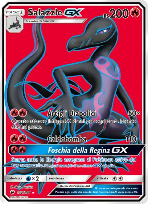 Salazzle GX [Diabolical Claws | Heat Blast | Queen's Haze GX]
