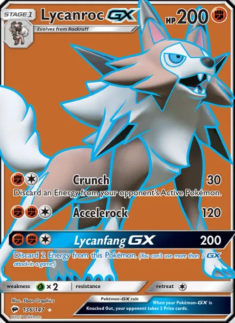 Lycanroc GX [Crunch | Accelerock | Lycanfang GX]
