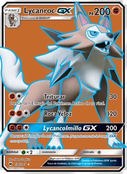 Lycanroc GX [Crunch | Accelerock | Lycanfang GX]