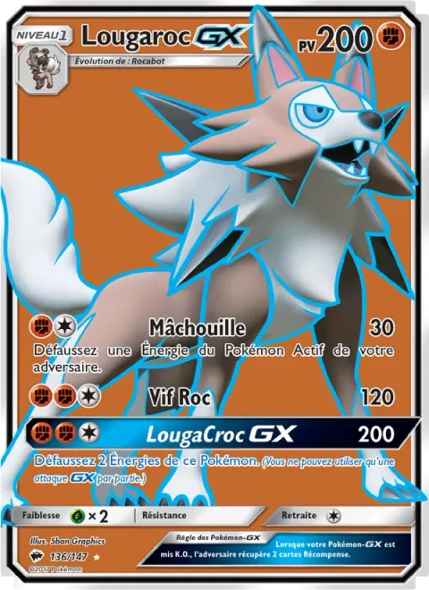 Lycanroc GX [Crunch | Accelerock | Lycanfang GX]