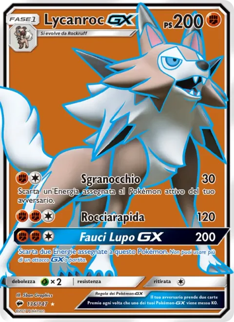 Lycanroc GX [Crunch | Accelerock | Lycanfang GX]