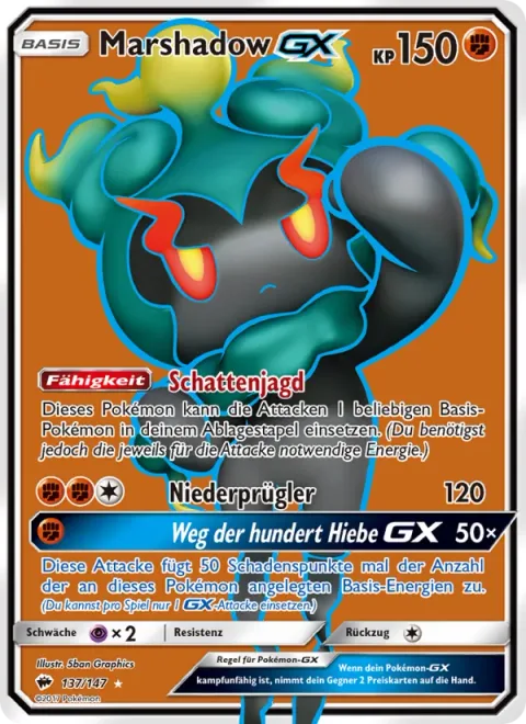 Marshadow GX [Shadow Hunt | Beatdown | Peerless Hundred Blows GX]