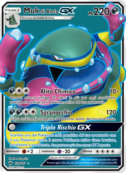 Alolan Muk GX [Chemical Breath | Crunch | Tri Hazard GX]