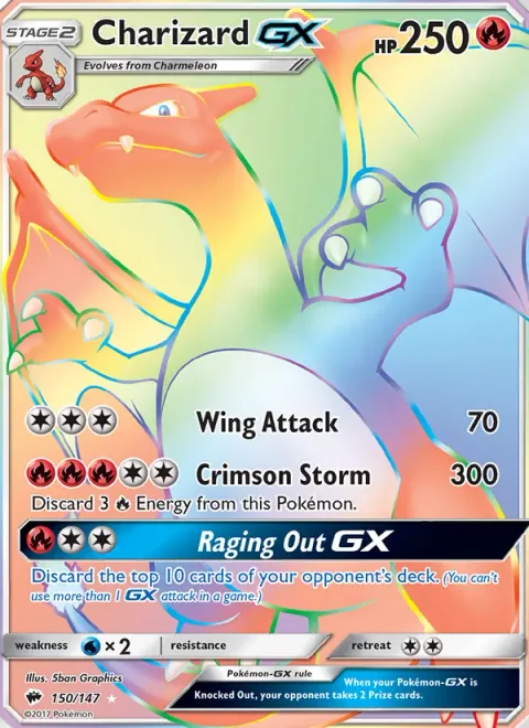 Charizard GX [Wing Attack | Crimson Storm | Raging Out GX]