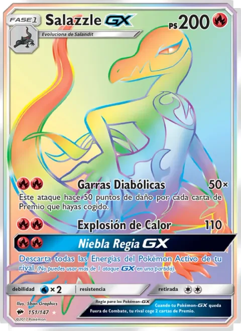 Salazzle GX [Diabolical Claws | Heat Blast | Queen's Haze GX]