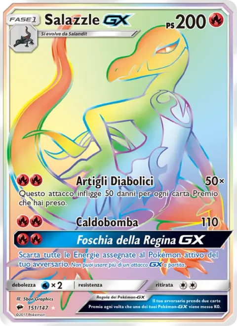 Salazzle GX [Diabolical Claws | Heat Blast | Queen's Haze GX]