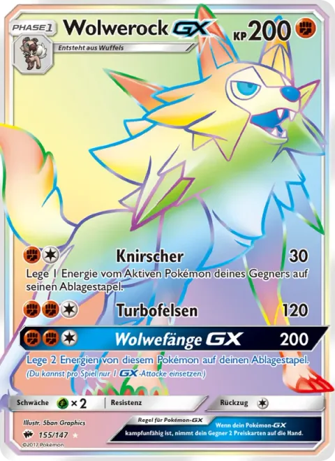 Lycanroc GX [Crunch | Accelerock | Lycanfang GX]