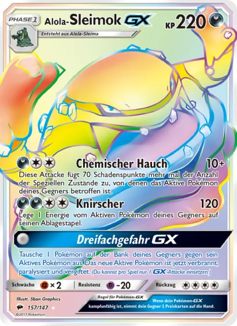 Alolan Muk GX [Chemical Breath | Crunch | Tri Hazard GX]