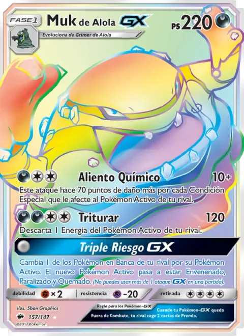 Alolan Muk GX [Chemical Breath | Crunch | Tri Hazard GX]