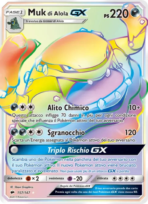 Alolan Muk GX [Chemical Breath | Crunch | Tri Hazard GX]