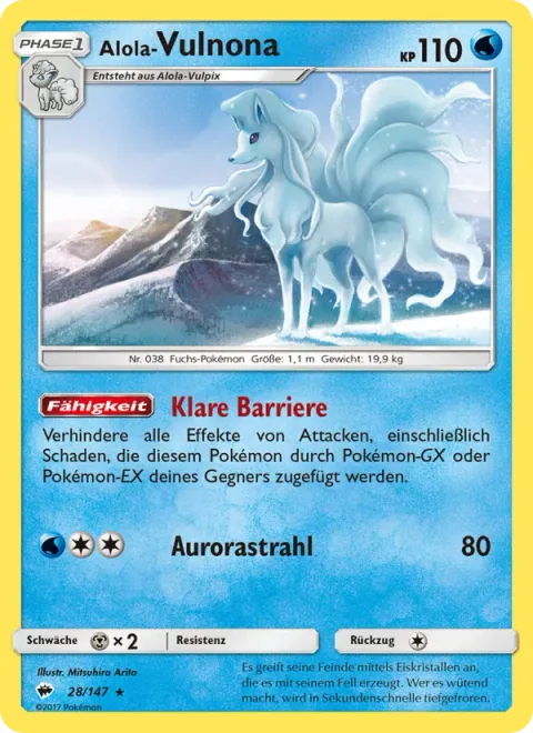 Alolan Ninetales [Luminous Barrier | Aurora Beam]