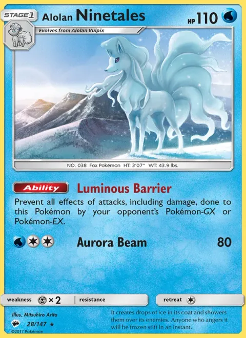 Alolan Ninetales [Luminous Barrier | Aurora Beam]