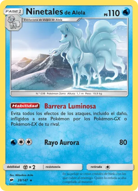 Alolan Ninetales [Luminous Barrier | Aurora Beam]
