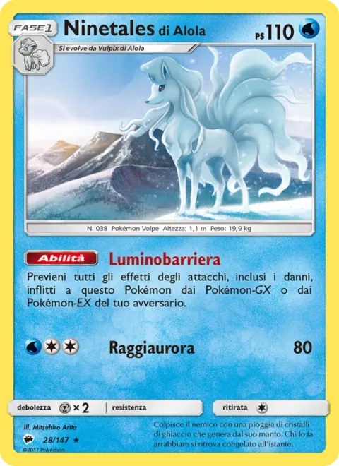 Alolan Ninetales [Luminous Barrier | Aurora Beam]