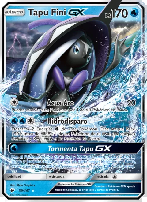 Tapu Fini GX [Aqua Ring | Hydro Shot | Tapu Storm GX]