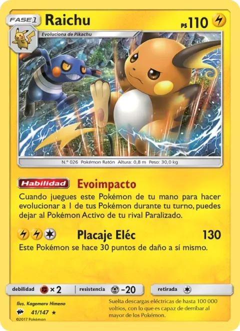 Raichu [Evoshock | Volt Tackle]
