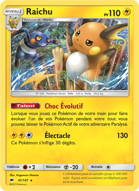 Raichu [Evoshock | Volt Tackle]