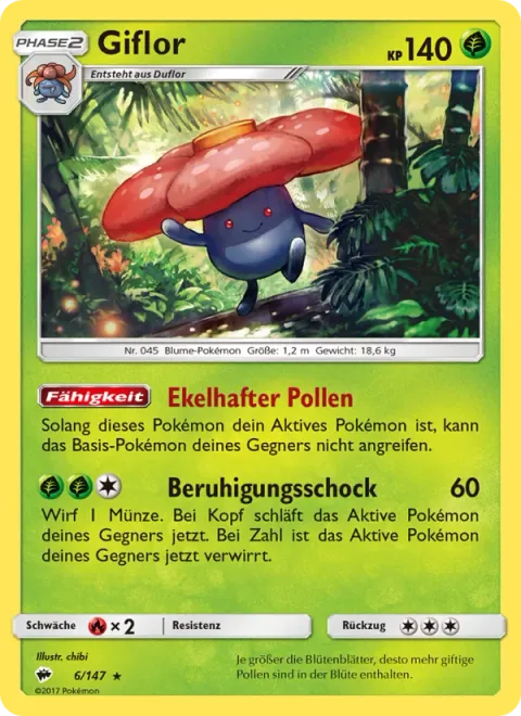Vileplume [Disgusting Pollen | Downer Shock]