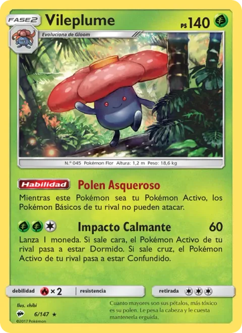 Vileplume [Disgusting Pollen | Downer Shock]