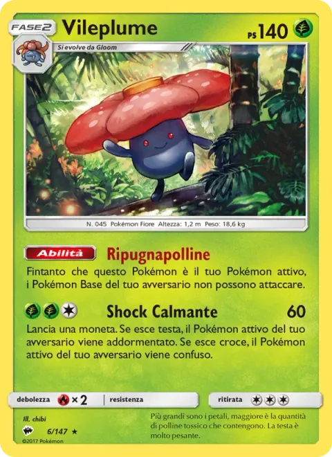Vileplume [Disgusting Pollen | Downer Shock]