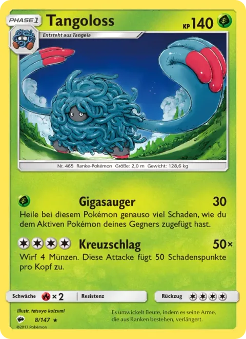 Tangrowth [Giga Drain | Crosswise Whip]