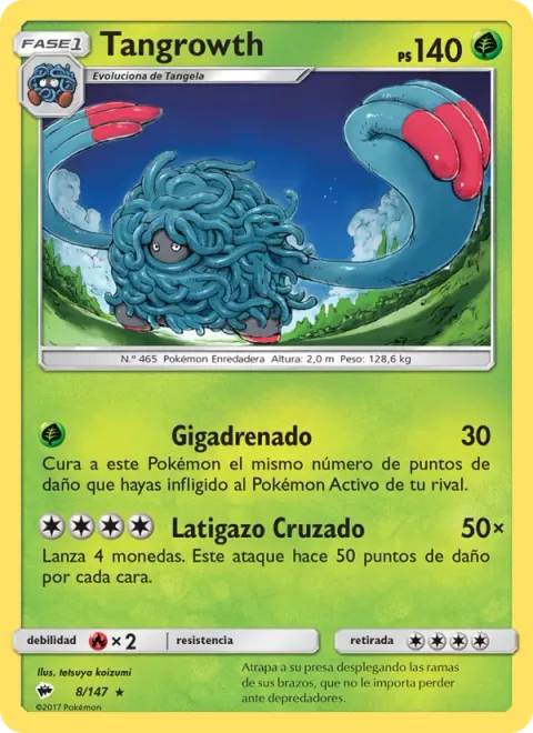 Tangrowth [Giga Drain | Crosswise Whip]