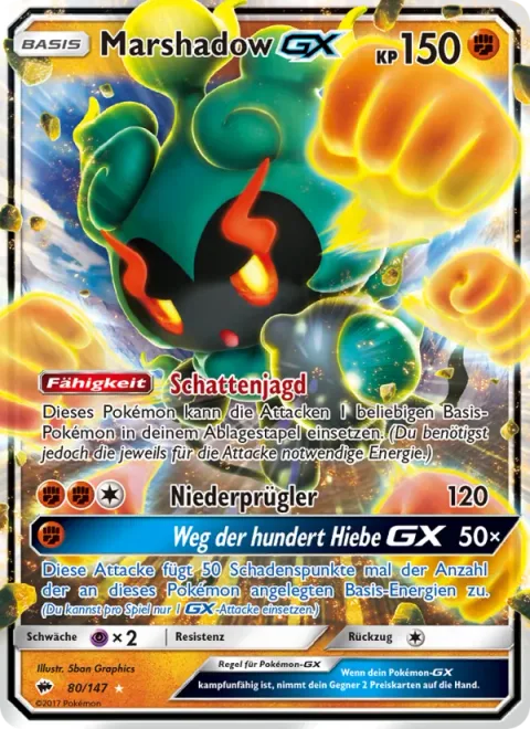 Marshadow GX [Shadow Hunt | Beatdown | Peerless Hundred Blows GX]