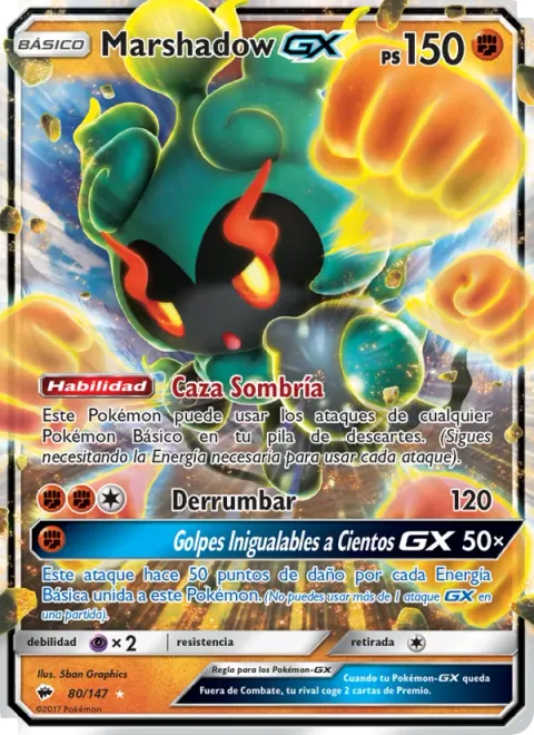 Marshadow GX [Shadow Hunt | Beatdown | Peerless Hundred Blows GX]